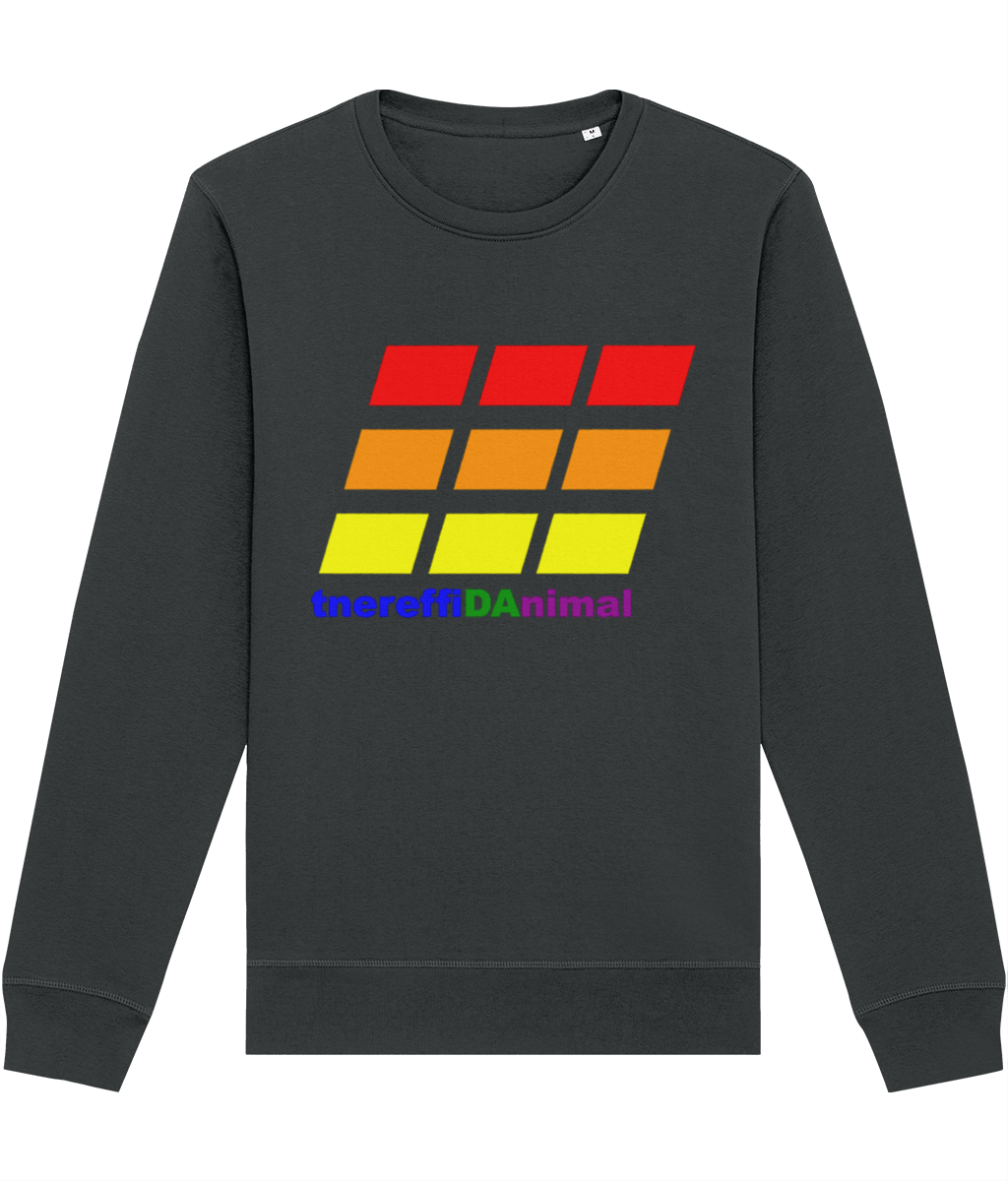 Different Animal: Eco Roller Adult Unisex Sweatshirt SX137 L-Rainbow Logo2: (Other Colour-Variants available)