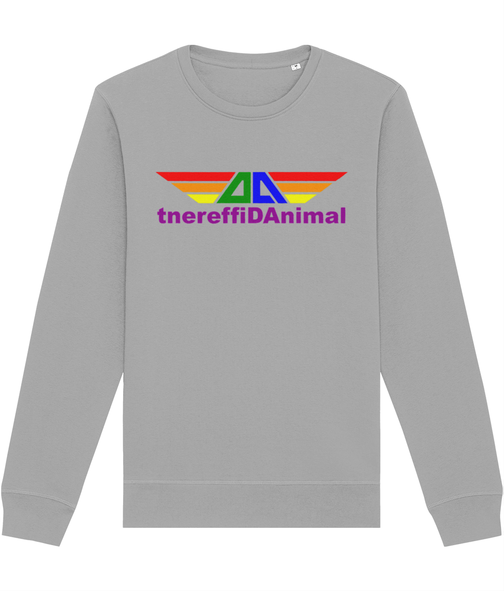 Different Animal: Eco Roller Adult Unisex Sweatshirt SX137 L-Rainbow Logo1: (Other Colour-Variants available)