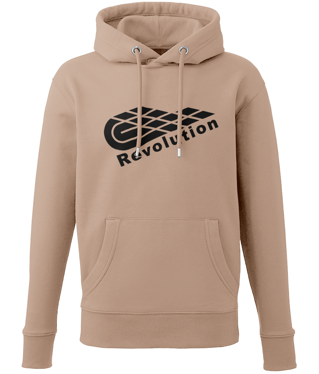 Revolution: Eco Adult Unisex Hoodie AM001 L-Black Logo: (Other Colour-Variants available)