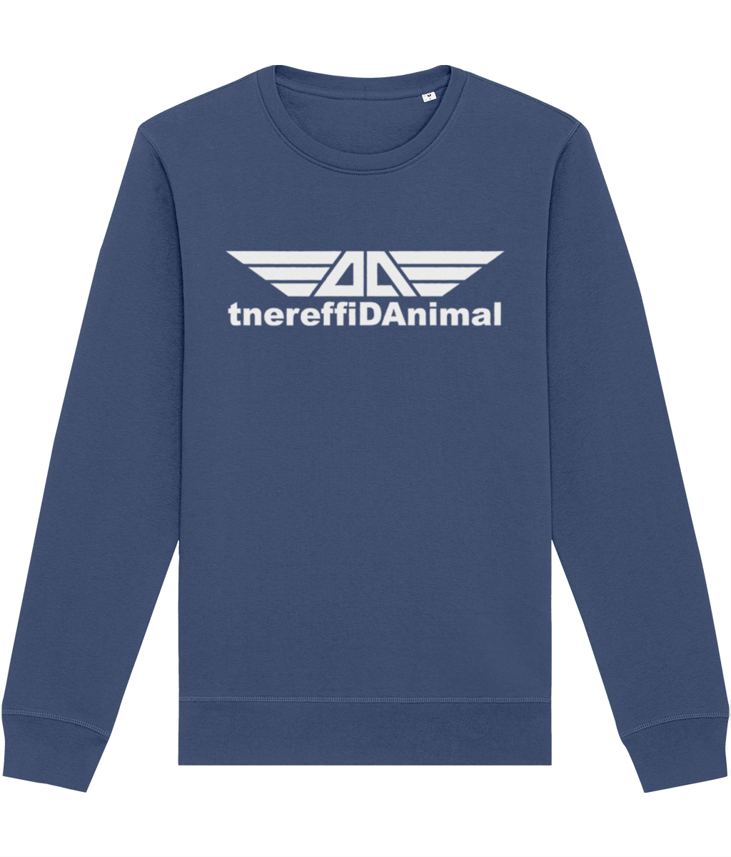 Different Animal: Eco Roller Adult Unisex Sweatshirt SX137 L-White Logo1: (Other Colour-Variants available)
