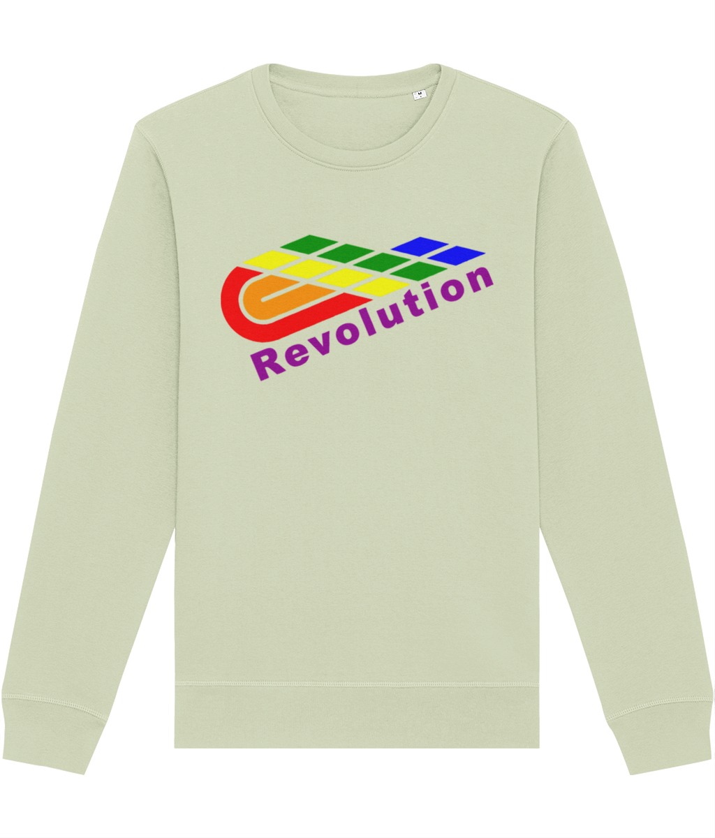 Revolution: Eco Roller Adult Unisex Sweatshirt SX137 L-Rainbow Logo: (Other Colour-Variants available)