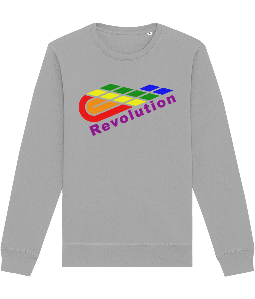 Revolution: Eco Roller Adult Unisex Sweatshirt SX137 L-Rainbow Logo: (Other Colour-Variants available)