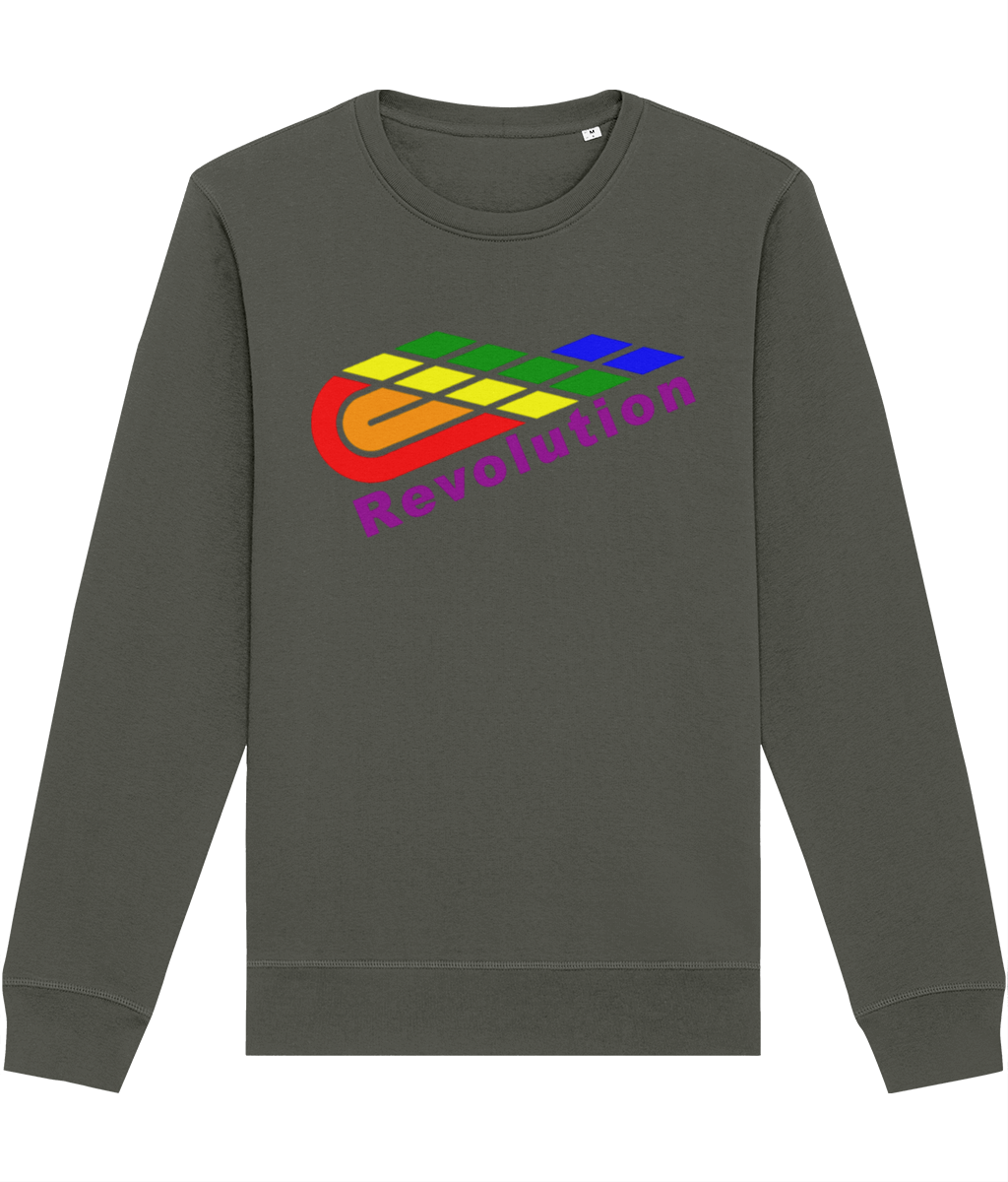 Revolution: Eco Roller Adult Unisex Sweatshirt SX137 L-Rainbow Logo: (Other Colour-Variants available)