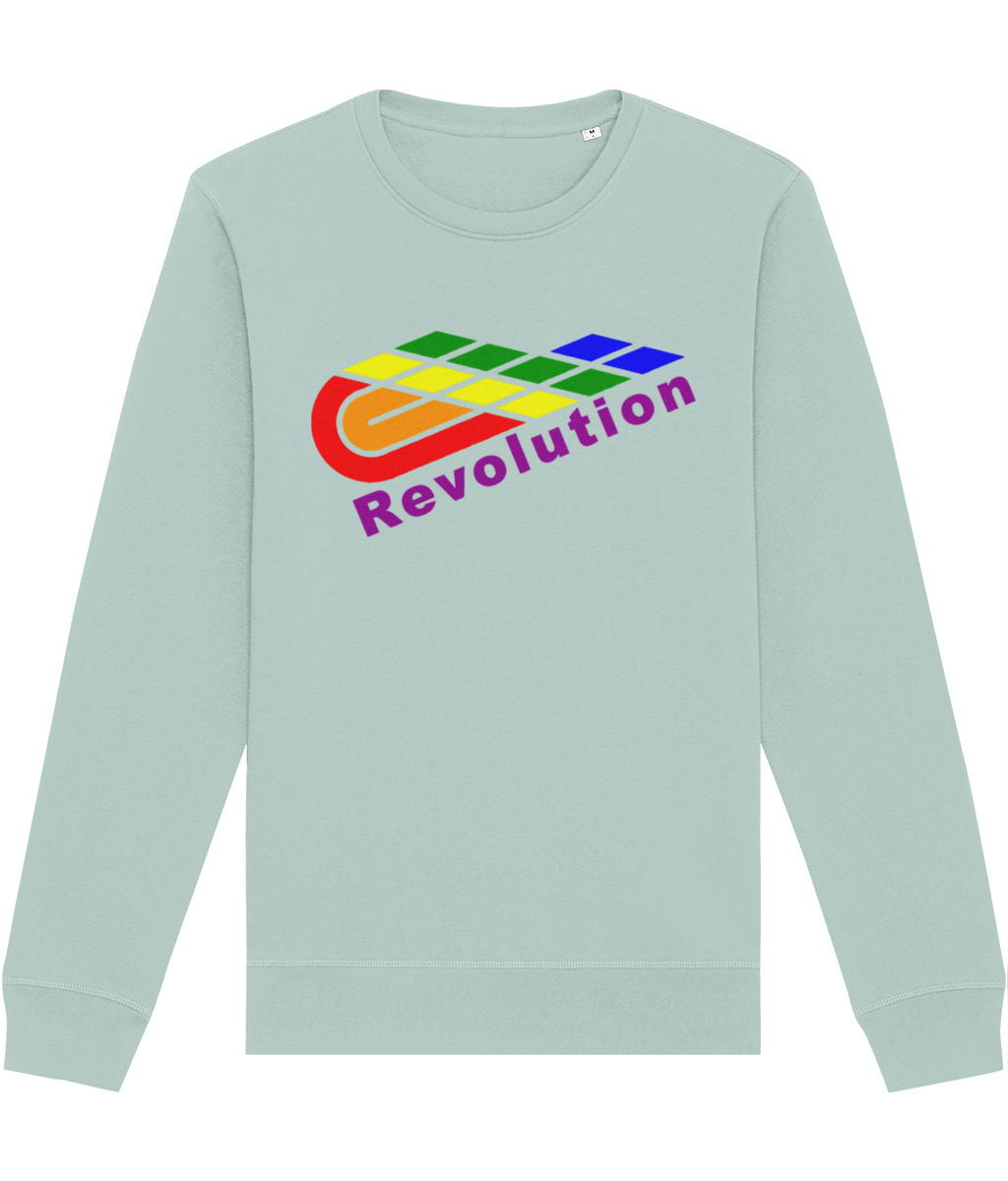 Revolution: Eco Roller Adult Unisex Sweatshirt SX137 L-Rainbow Logo: (Other Colour-Variants available)