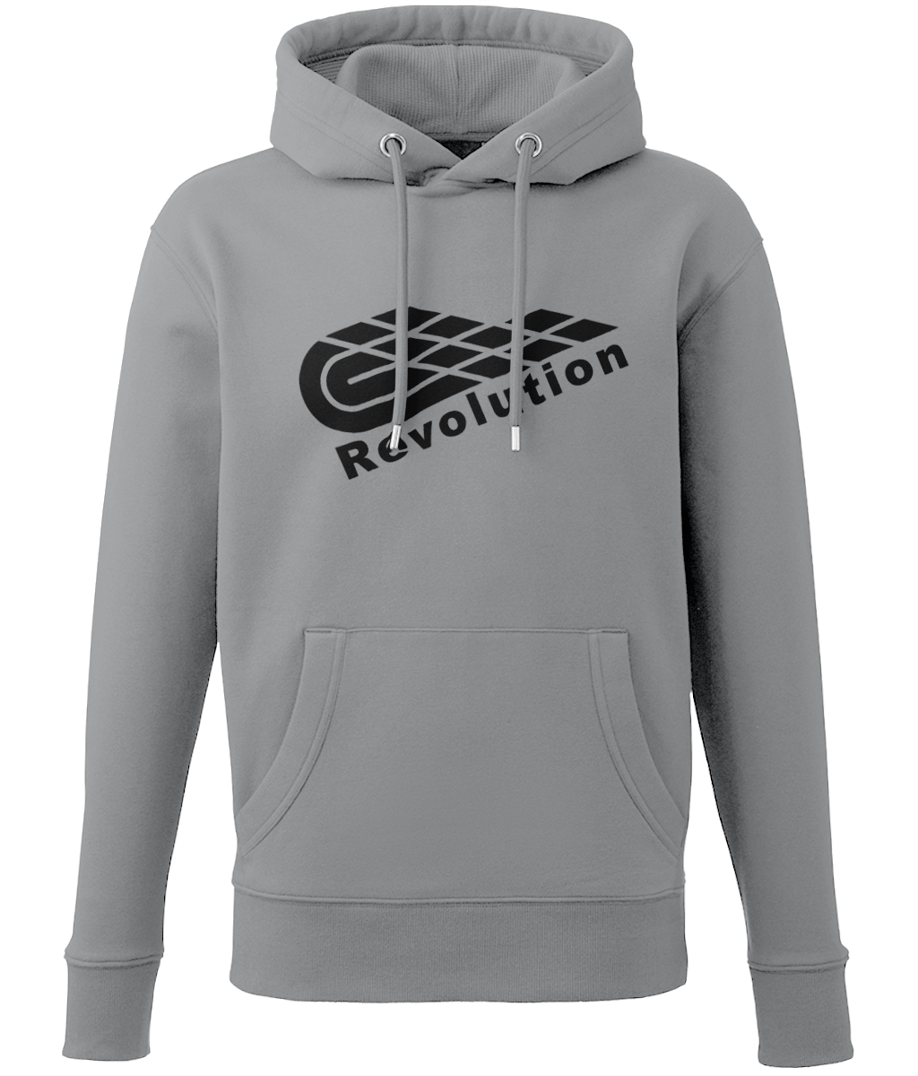 Revolution: Eco Adult Unisex Hoodie AM001 L-Black Logo: (Other Colour-Variants available)