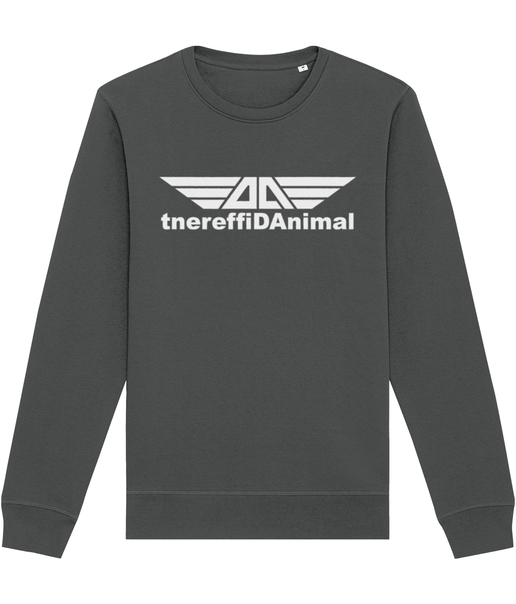 Different Animal: Eco Roller Adult Unisex Sweatshirt SX137 L-White Logo1: (Other Colour-Variants available)