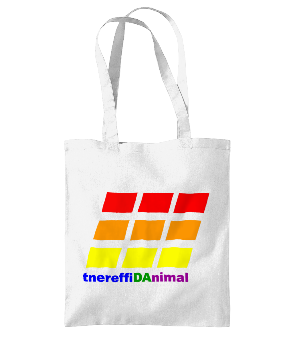 Different Animal: Eco Organic Premium Cotton Tote Bag WM261 L-Rainbow Logo2: (Other Colour-Variants available)