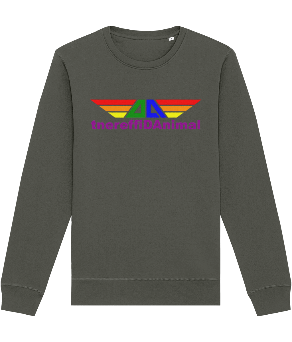 Different Animal: Eco Roller Adult Unisex Sweatshirt SX137 L-Rainbow Logo1: (Other Colour-Variants available)