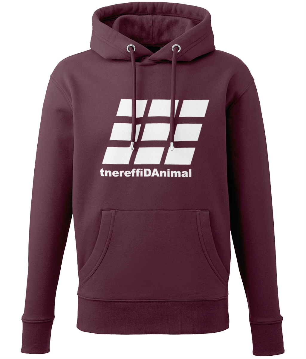 Different Animal: Eco Adult Unisex Hoodie AM001 L-White Logo2: (Other Colour-Variants available)