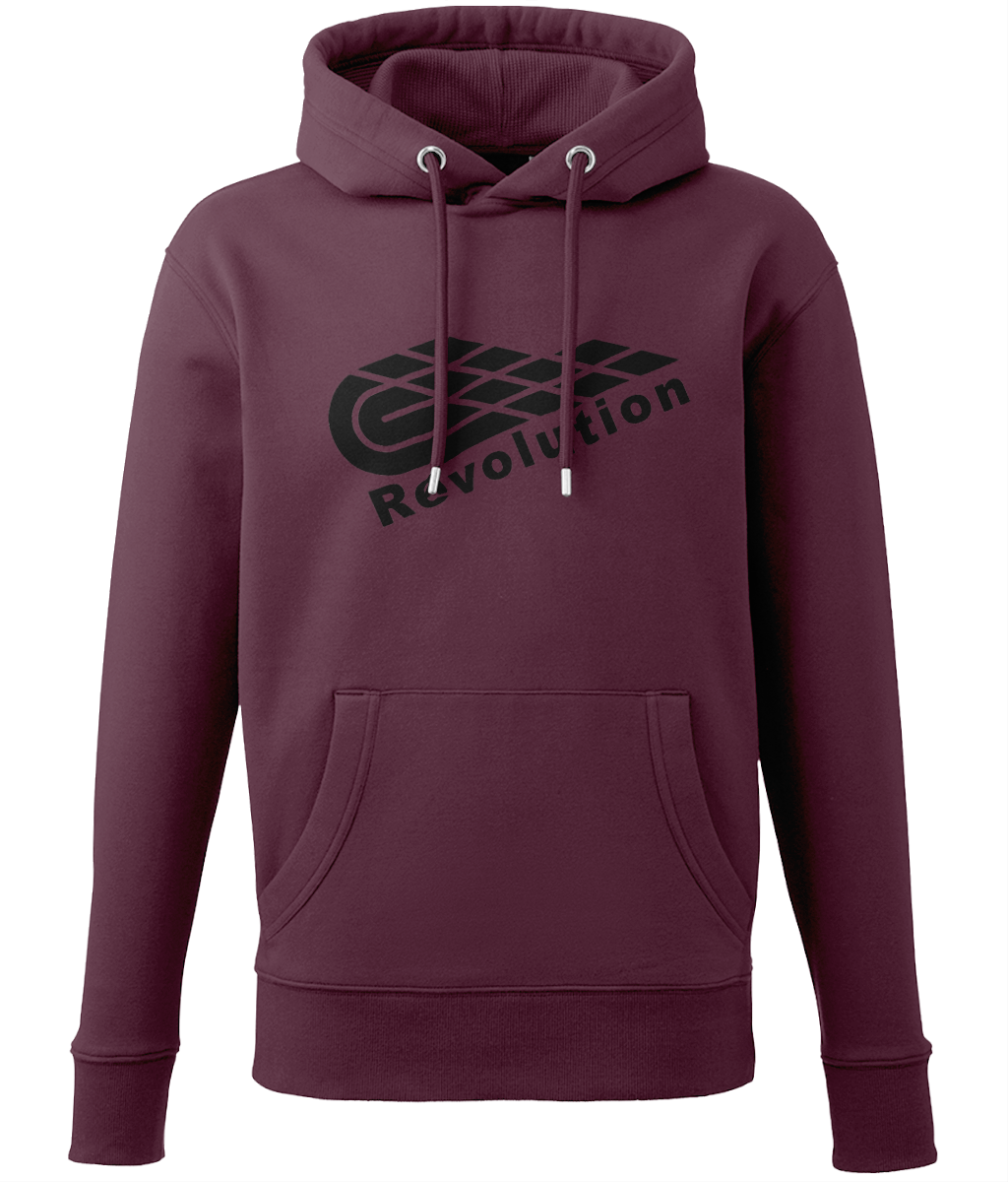 Revolution: Eco Adult Unisex Hoodie AM001 L-Black Logo: (Other Colour-Variants available)