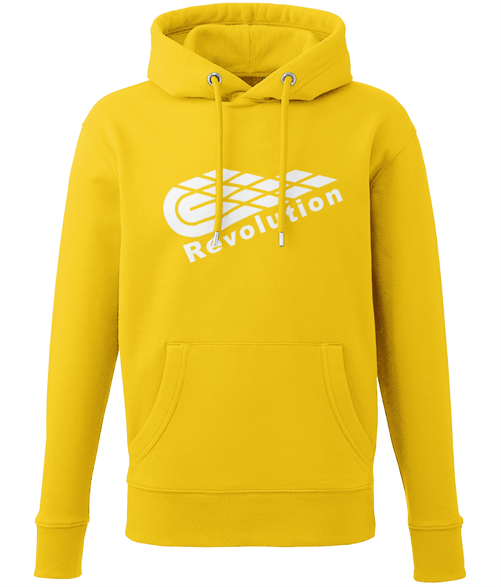 Revolution: Eco Adult Unisex Hoodie AM001 L-White Logo: (Other Colour-Variants available)