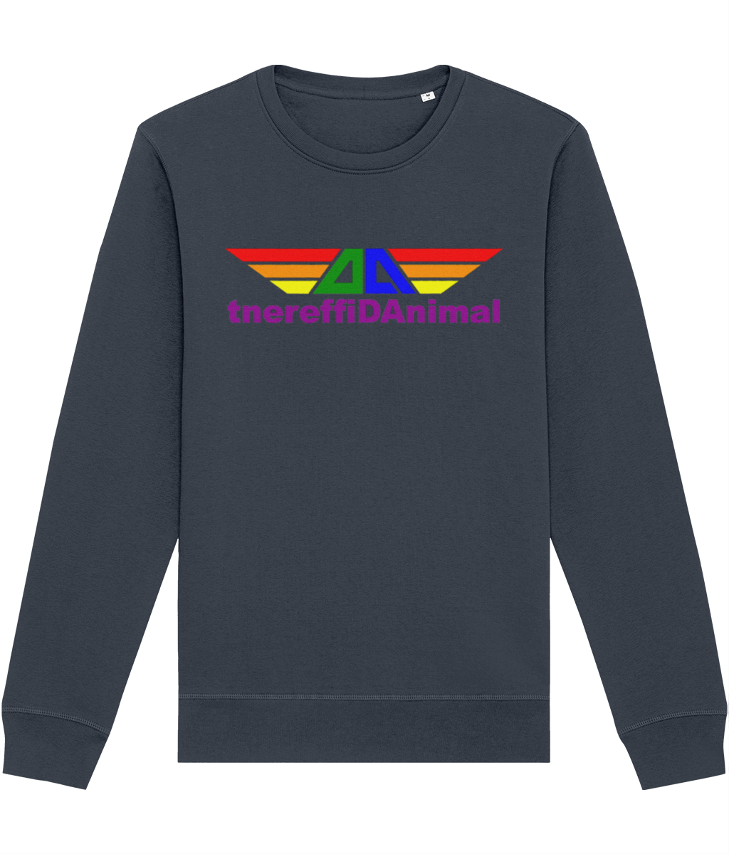 Different Animal: Eco Roller Adult Unisex Sweatshirt SX137 L-Rainbow Logo1: (Other Colour-Variants available)