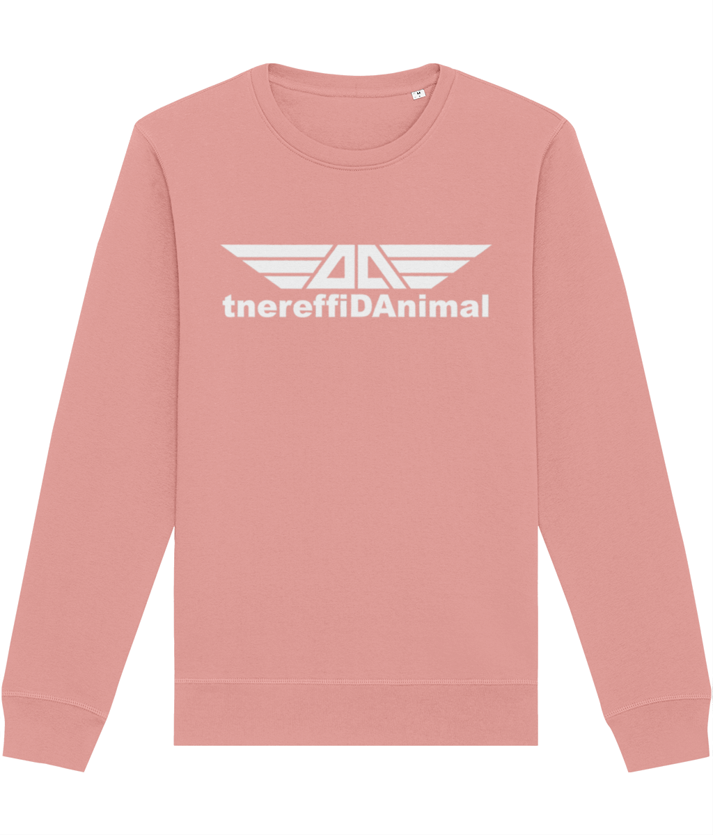 Different Animal: Eco Roller Adult Unisex Sweatshirt SX137 L-White Logo1: (Other Colour-Variants available)