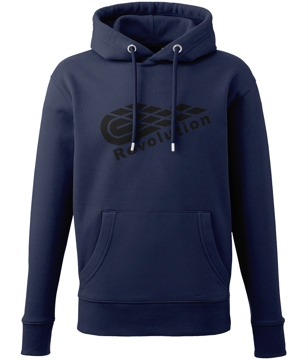 Revolution: Eco Adult Unisex Hoodie AM001 L-Black Logo: (Other Colour-Variants available)