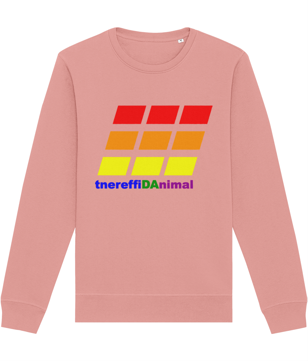 Different Animal: Eco Roller Adult Unisex Sweatshirt SX137 L-Rainbow Logo2: (Other Colour-Variants available)