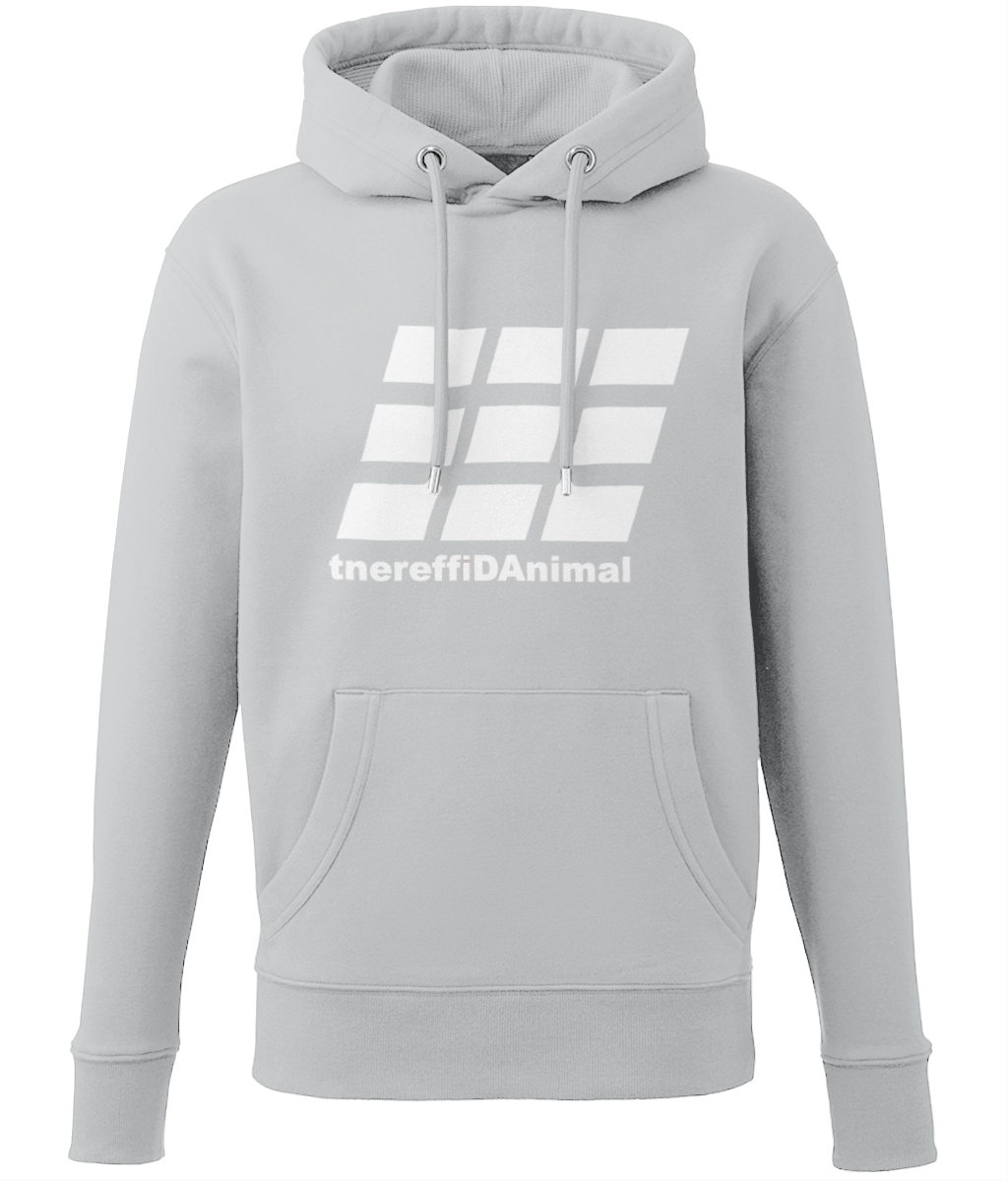 Different Animal: Eco Adult Unisex Hoodie AM001 L-White Logo2: (Other Colour-Variants available)