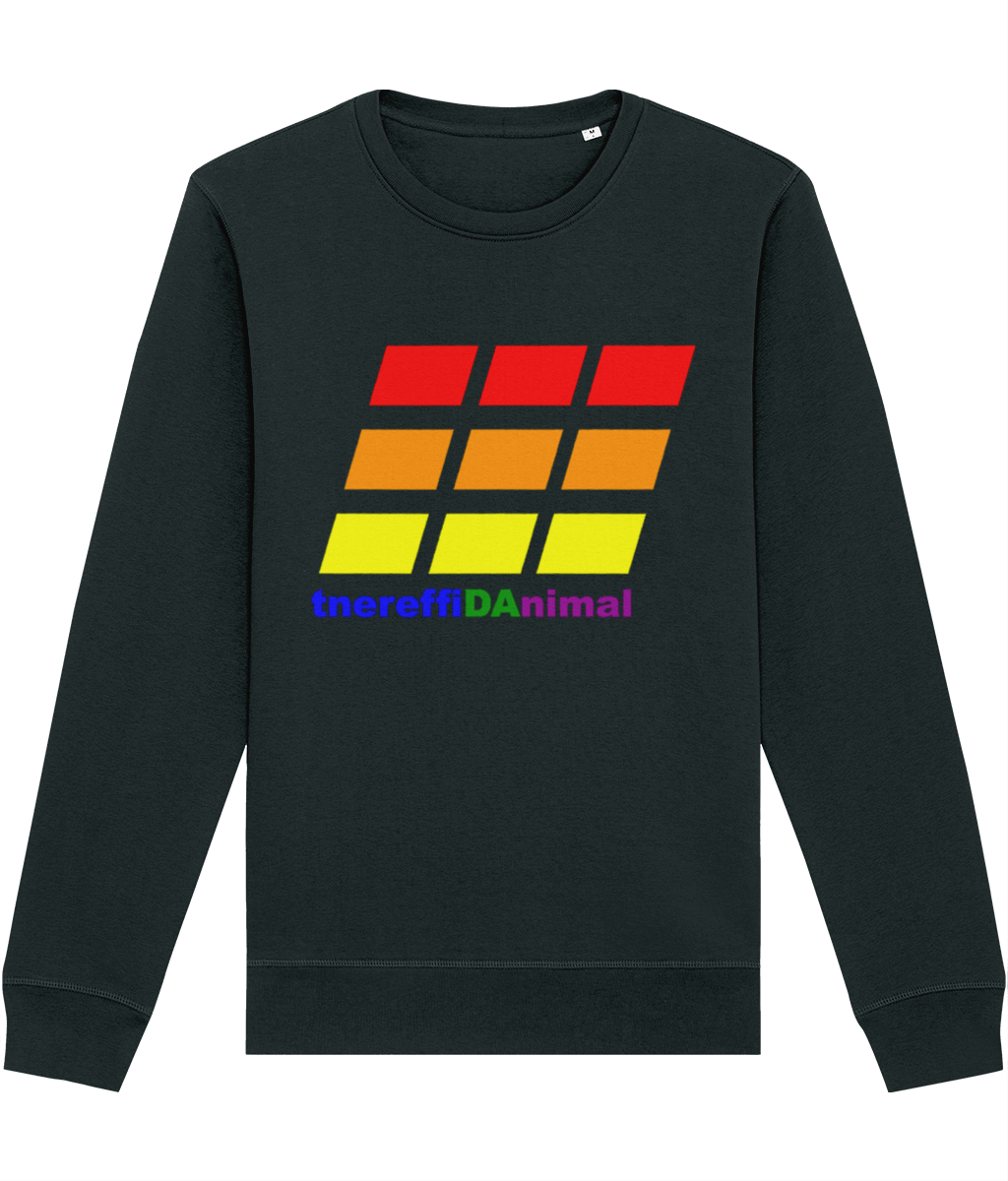 Different Animal: Eco Roller Adult Unisex Sweatshirt SX137 L-Rainbow Logo2: (Other Colour-Variants available)