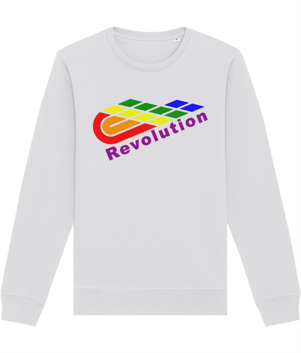 Revolution: Eco Roller Adult Unisex Sweatshirt SX137 L-Rainbow Logo: (Other Colour-Variants available)