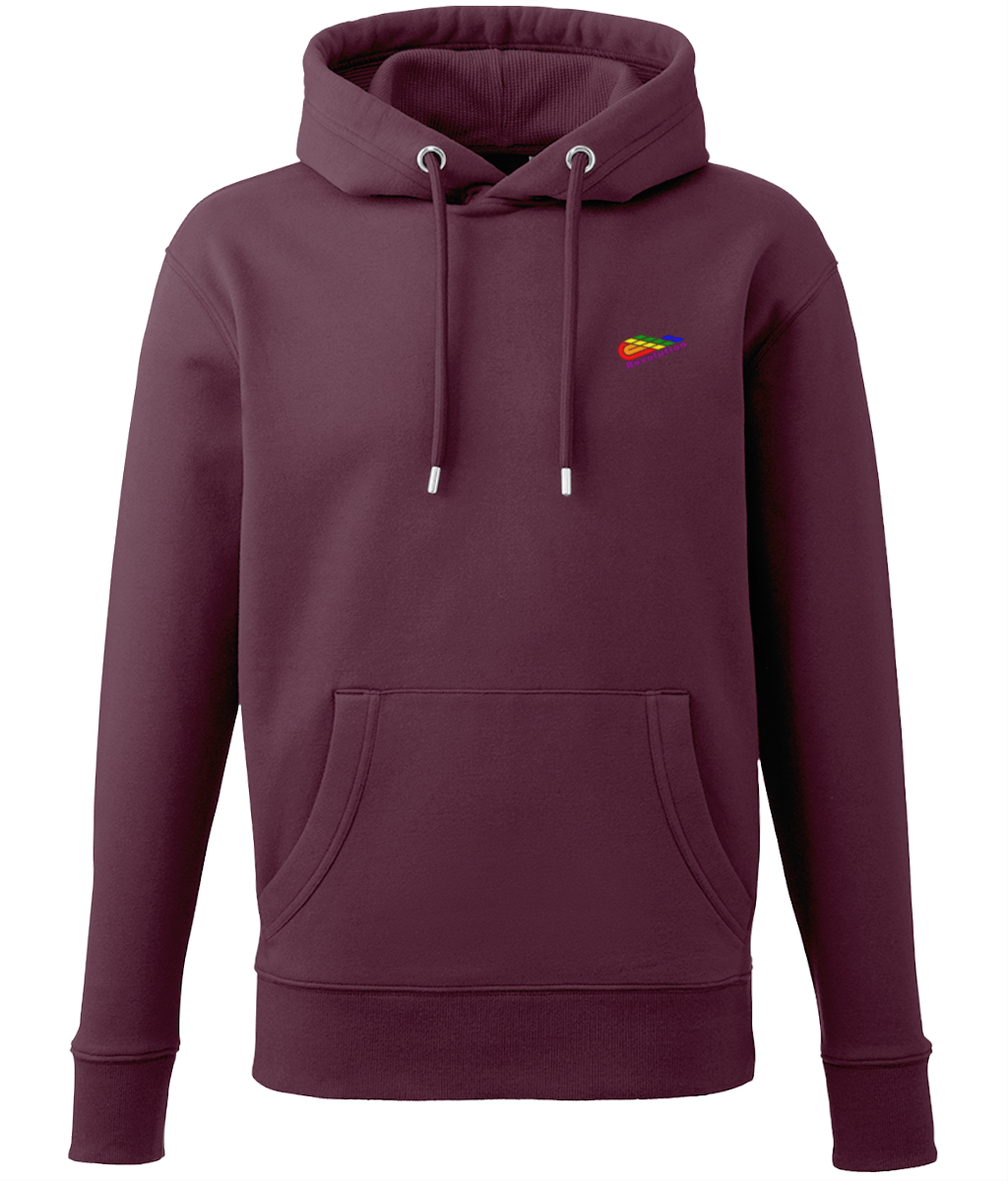 Revolution: Eco Adult Unisex Hoodie AM001 S-Rainbow Logo: (Other Colour-Variants available)