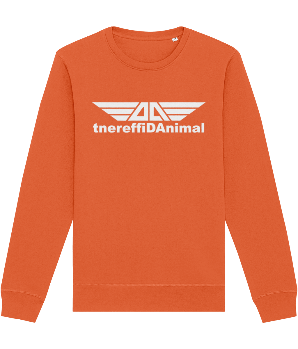 Different Animal: Eco Roller Adult Unisex Sweatshirt SX137 L-White Logo1: (Other Colour-Variants available)
