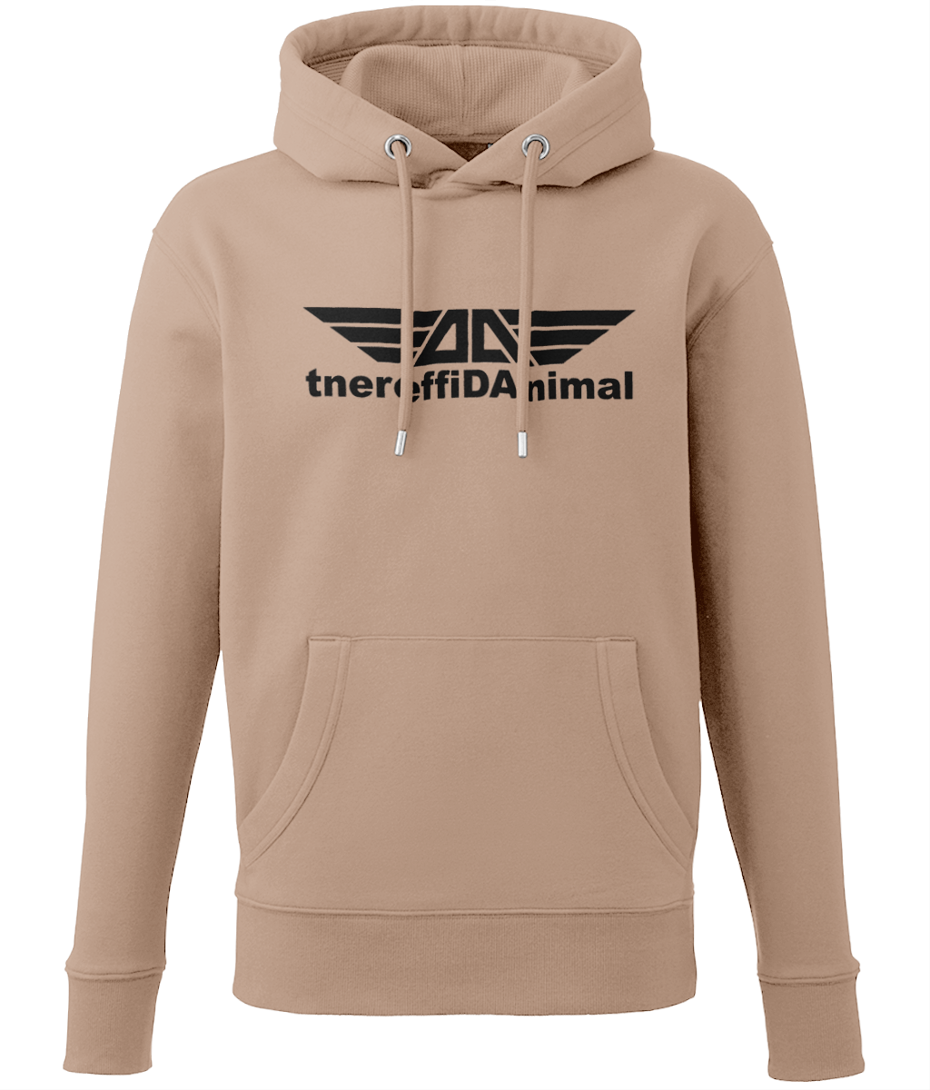 Different Animal: Eco Adult Unisex Hoodie AM001 L-Black Logo1: (Other Colour-Variants available)