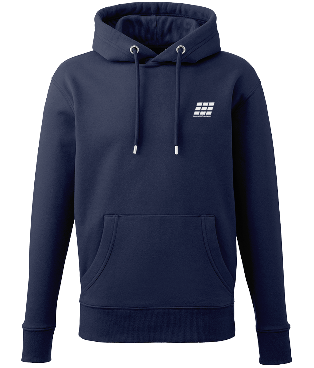 Different Animal: Eco Adult Unisex Hoodie AM001 S-White Logo2: (Other Colour-Variants available)