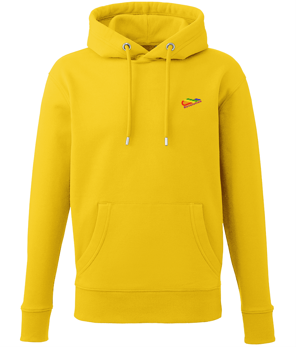 Revolution: Eco Adult Unisex Hoodie AM001 S-Rainbow Logo: (Other Colour-Variants available)