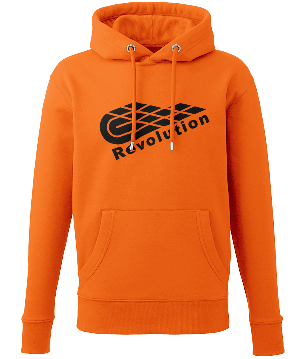 Revolution: Eco Adult Unisex Hoodie AM001 L-Black Logo: (Other Colour-Variants available)