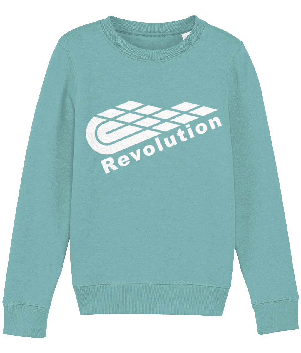 Revolution: Eco Mini Changer Kids Unisex Sweatshirt SX004 L-White Logo: (Other Colour-Variants available)