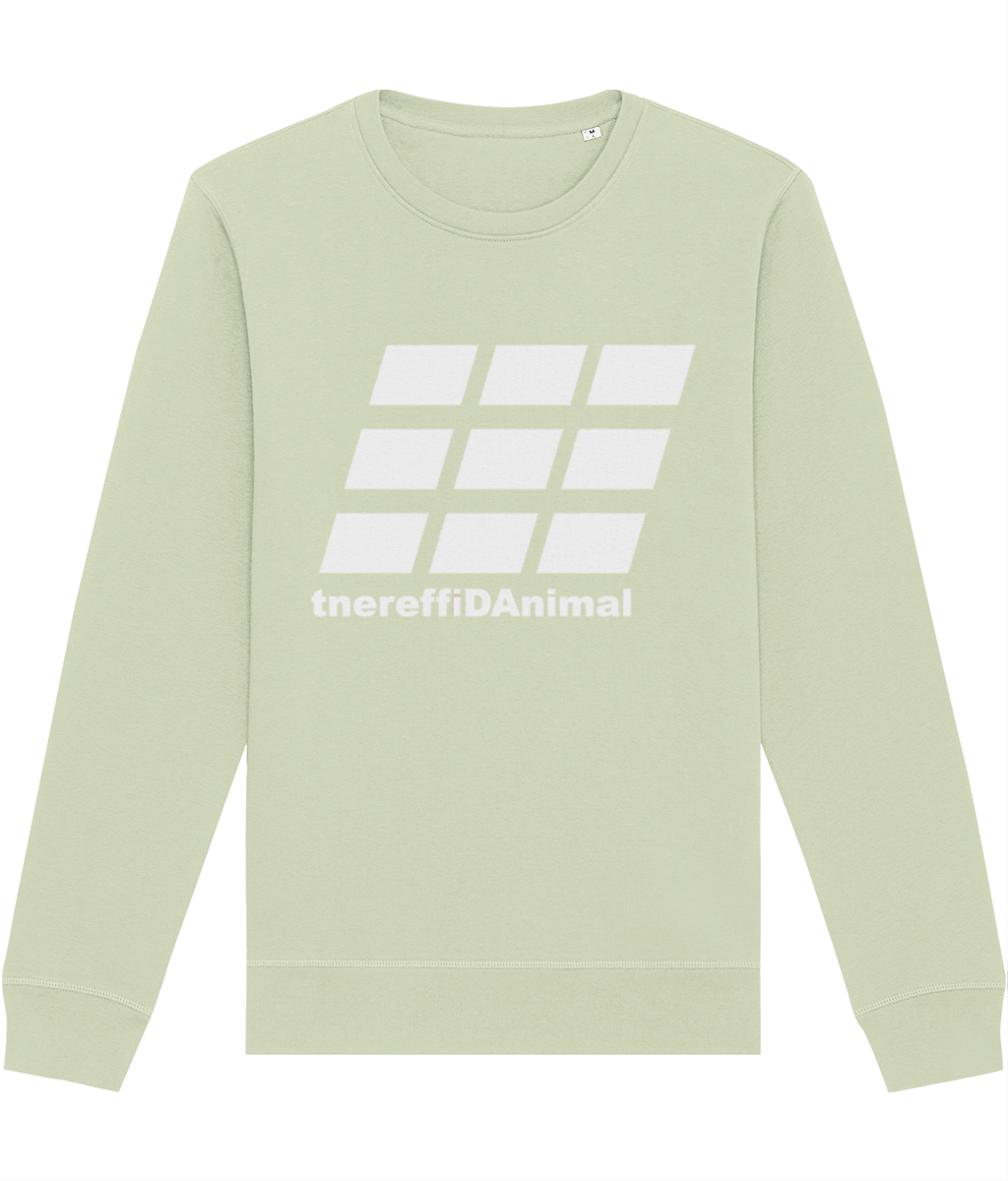 Different Animal: Eco Roller Adult Unisex Sweatshirt SX137 L-White Logo2: (Other Colour-Variants available)