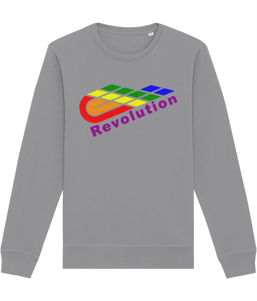 Revolution: Eco Roller Adult Unisex Sweatshirt SX137 L-Rainbow Logo: (Other Colour-Variants available)