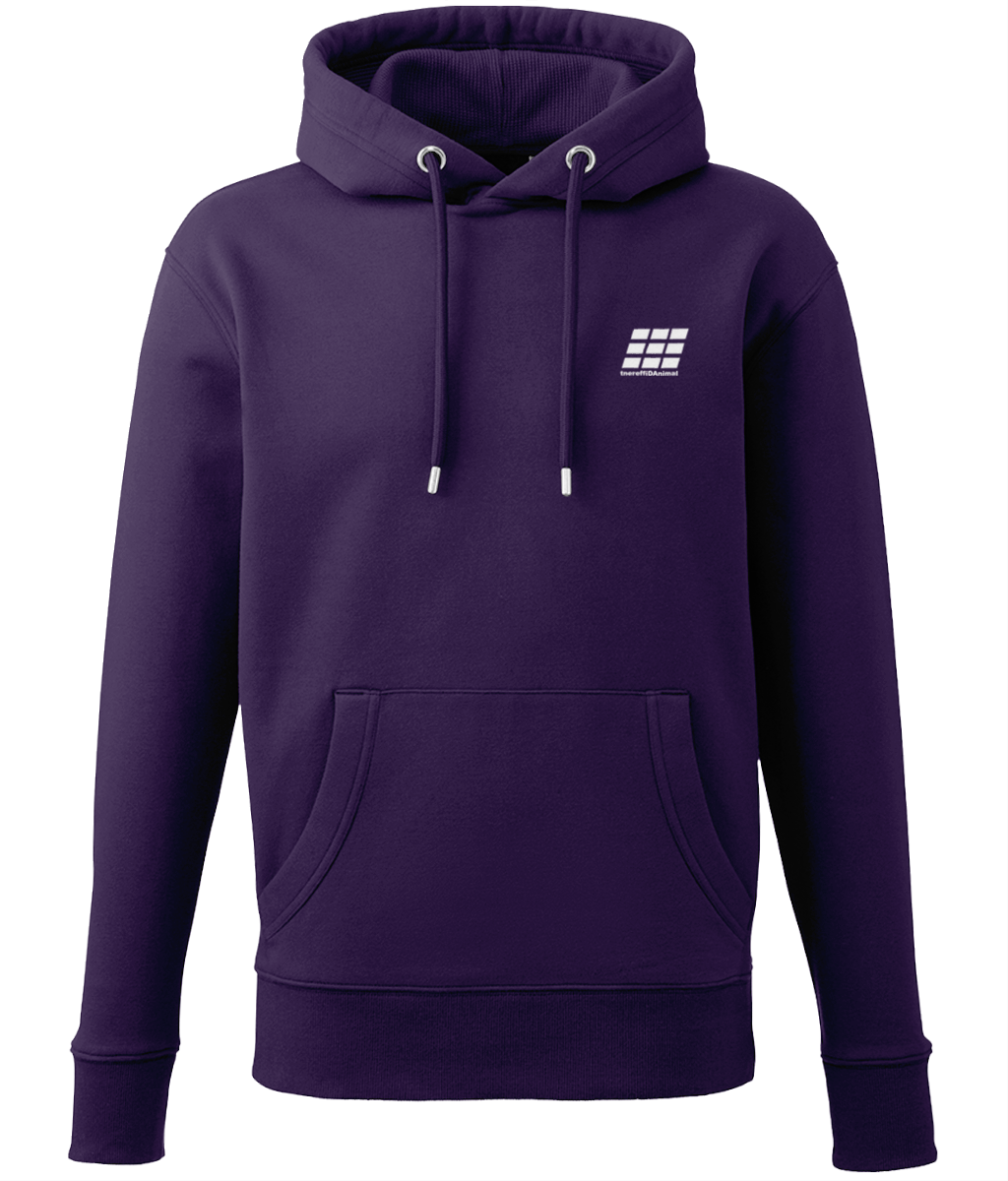 Different Animal: Eco Adult Unisex Hoodie AM001 S-White Logo2: (Other Colour-Variants available)