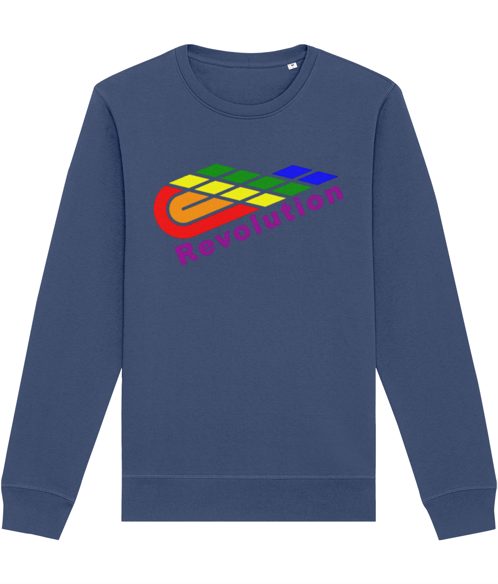Revolution: Eco Roller Adult Unisex Sweatshirt SX137 L-Rainbow Logo: (Other Colour-Variants available)