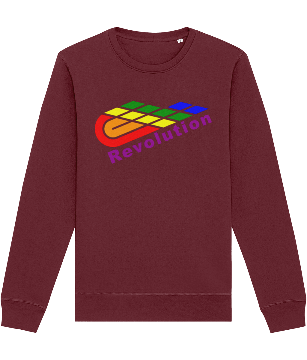 Revolution: Eco Roller Adult Unisex Sweatshirt SX137 L-Rainbow Logo: (Other Colour-Variants available)