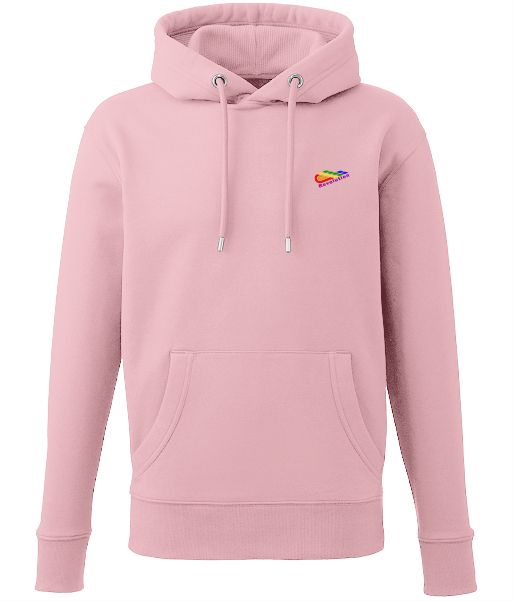 Revolution: Eco Adult Unisex Hoodie AM001 S-Rainbow Logo: (Other Colour-Variants available)