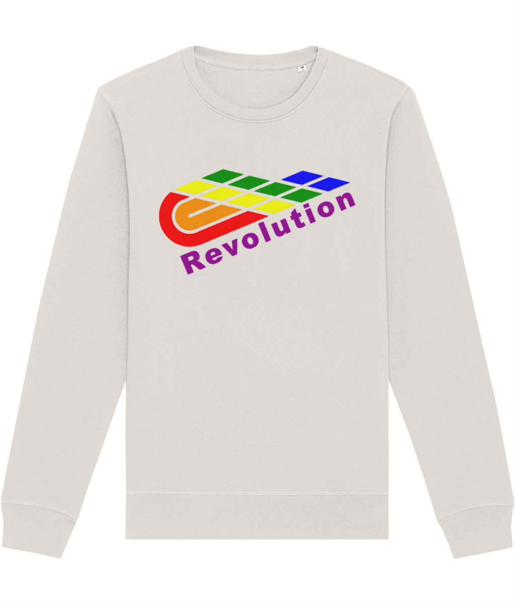 Revolution: Eco Roller Adult Unisex Sweatshirt SX137 L-Rainbow Logo: (Other Colour-Variants available)