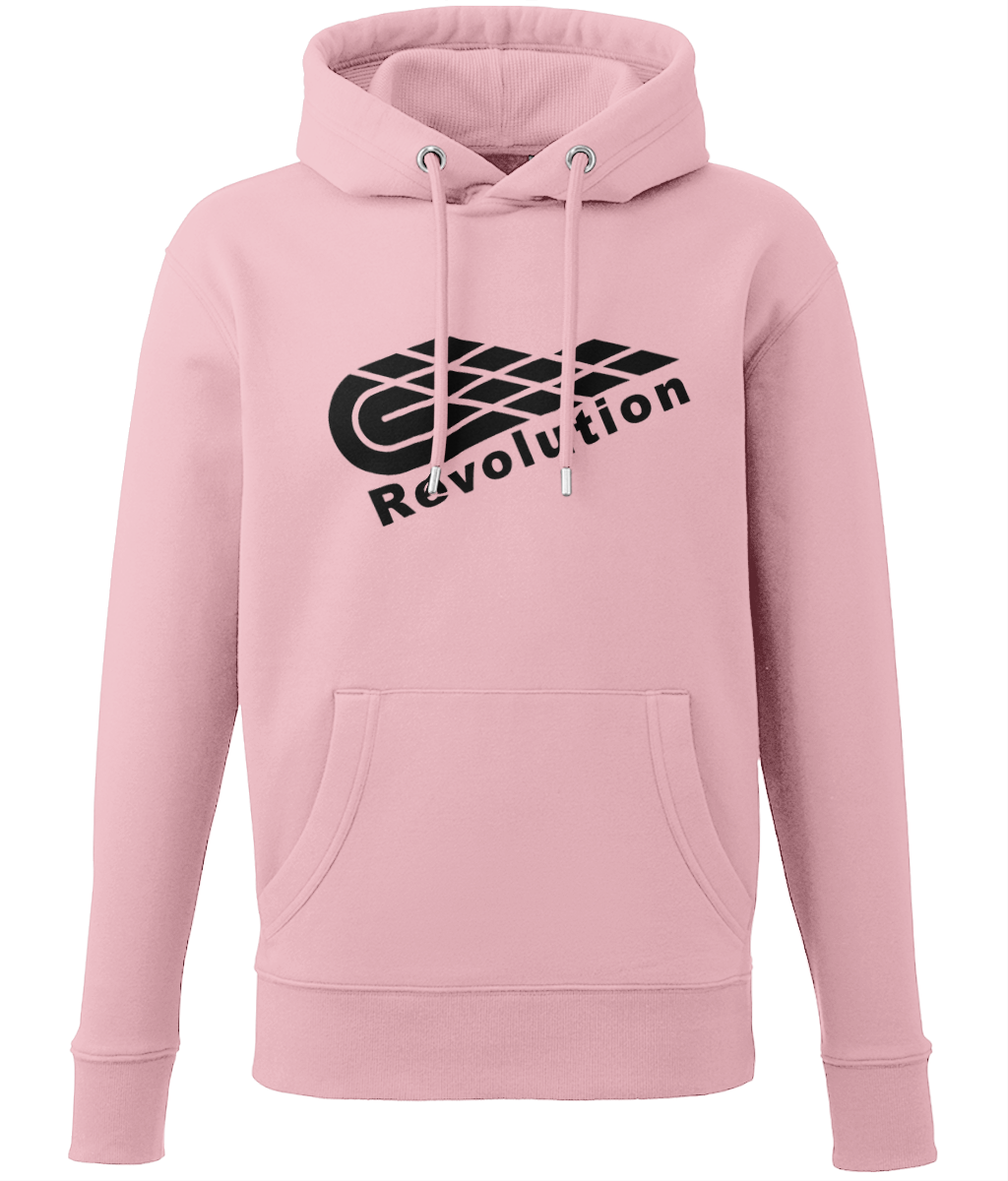 Revolution: Eco Adult Unisex Hoodie AM001 L-Black Logo: (Other Colour-Variants available)