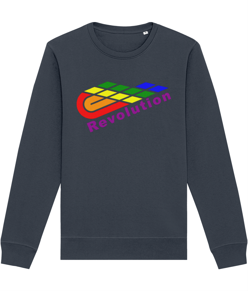 Revolution: Eco Roller Adult Unisex Sweatshirt SX137 L-Rainbow Logo: (Other Colour-Variants available)