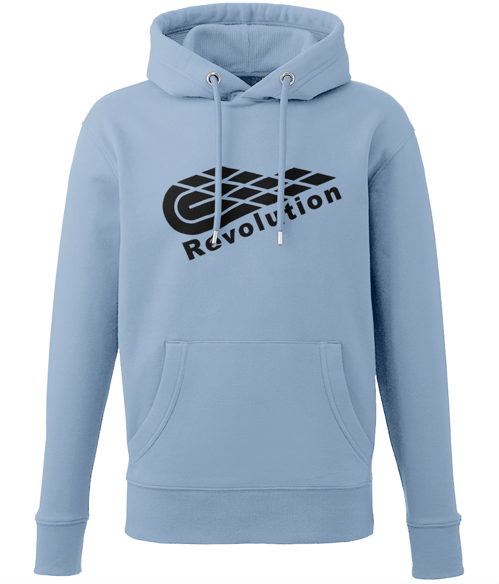 Revolution: Eco Adult Unisex Hoodie AM001 L-Black Logo: (Other Colour-Variants available)