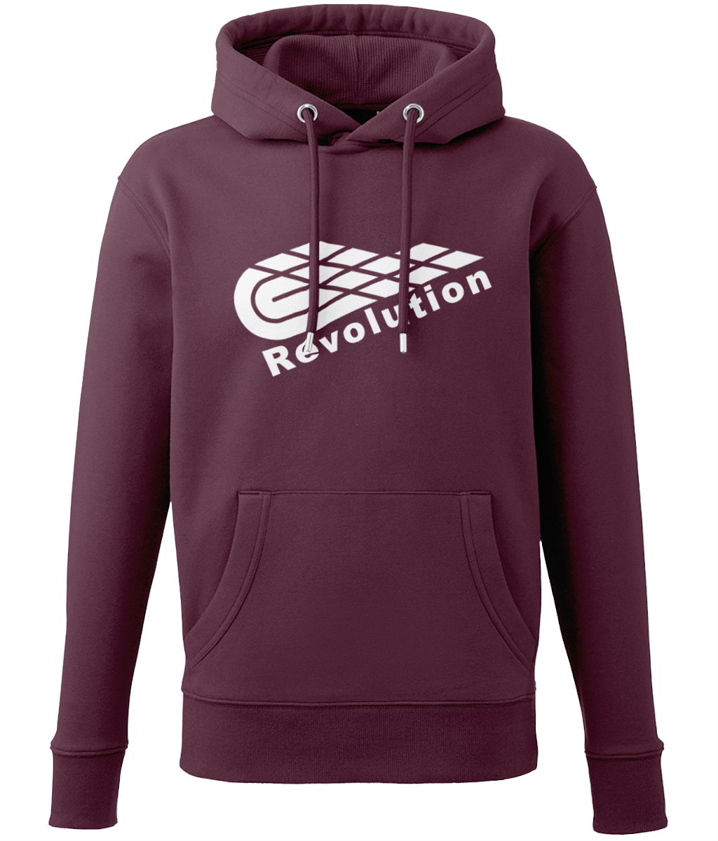 Revolution: Eco Adult Unisex Hoodie AM001 L-White Logo: (Other Colour-Variants available)