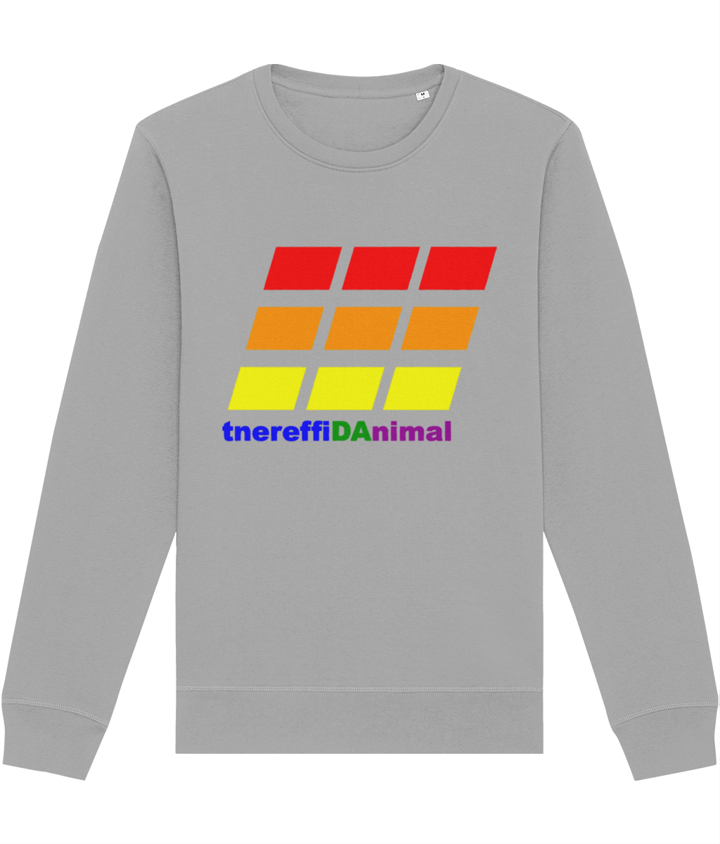 Different Animal: Eco Roller Adult Unisex Sweatshirt SX137 L-Rainbow Logo2: (Other Colour-Variants available)