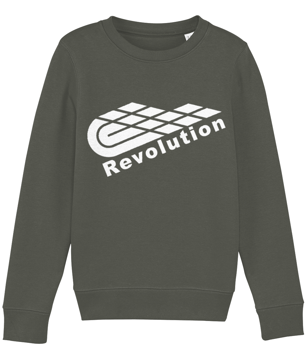 Revolution: Eco Mini Changer Kids Unisex Sweatshirt SX004 L-White Logo: (Other Colour-Variants available)