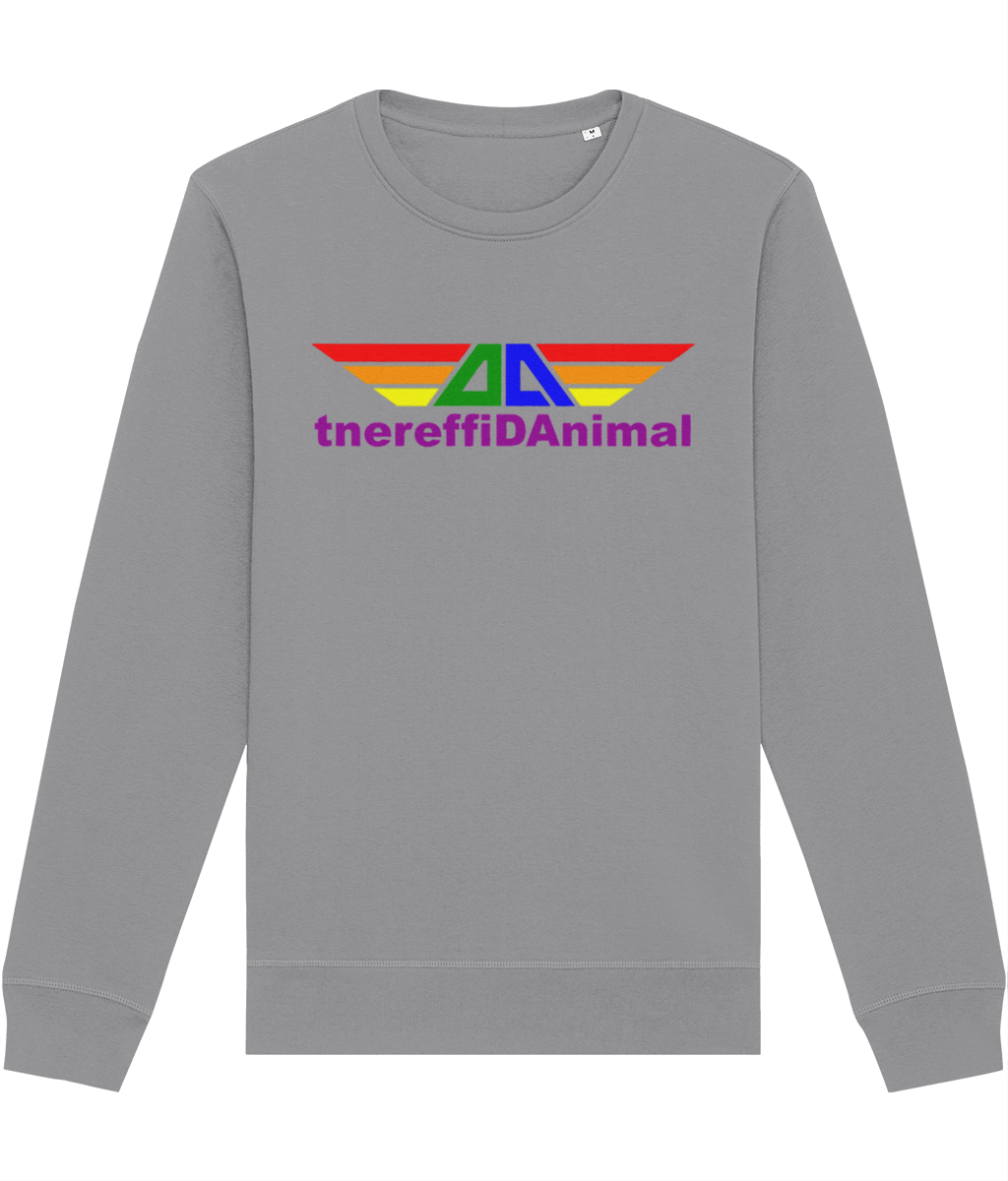 Different Animal: Eco Roller Adult Unisex Sweatshirt SX137 L-Rainbow Logo1: (Other Colour-Variants available)