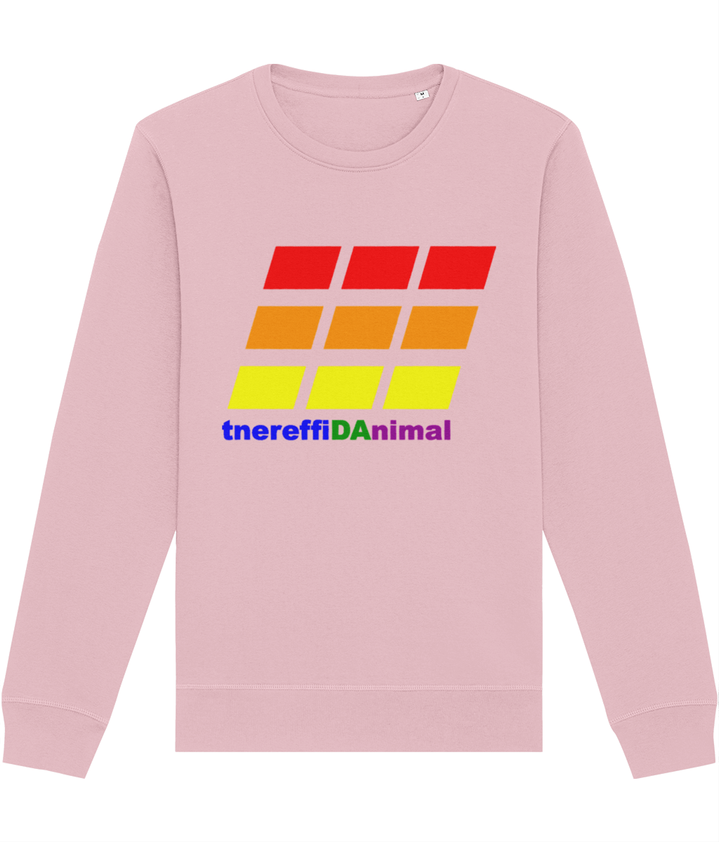Different Animal: Eco Roller Adult Unisex Sweatshirt SX137 L-Rainbow Logo2: (Other Colour-Variants available)