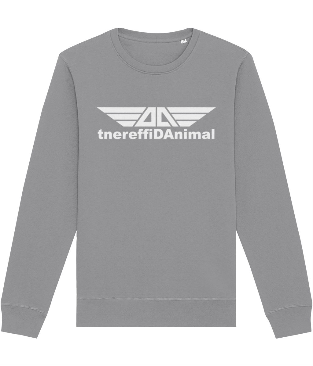 Different Animal: Eco Roller Adult Unisex Sweatshirt SX137 L-White Logo1: (Other Colour-Variants available)