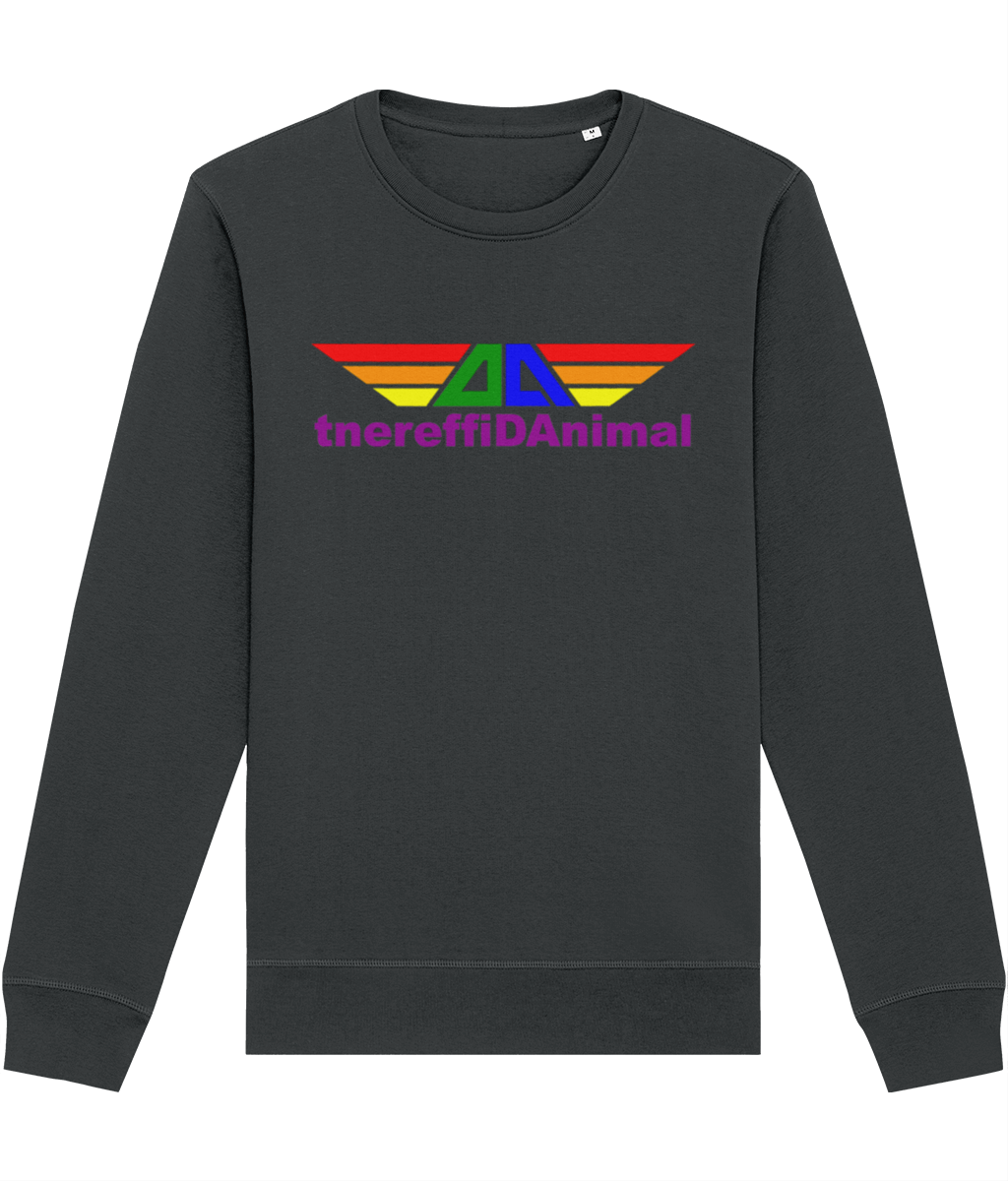 Different Animal: Eco Roller Adult Unisex Sweatshirt SX137 L-Rainbow Logo1: (Other Colour-Variants available)