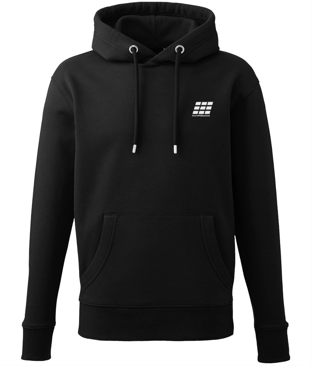 Different Animal: Eco Adult Unisex Hoodie AM001 S-White Logo2: (Other Colour-Variants available)