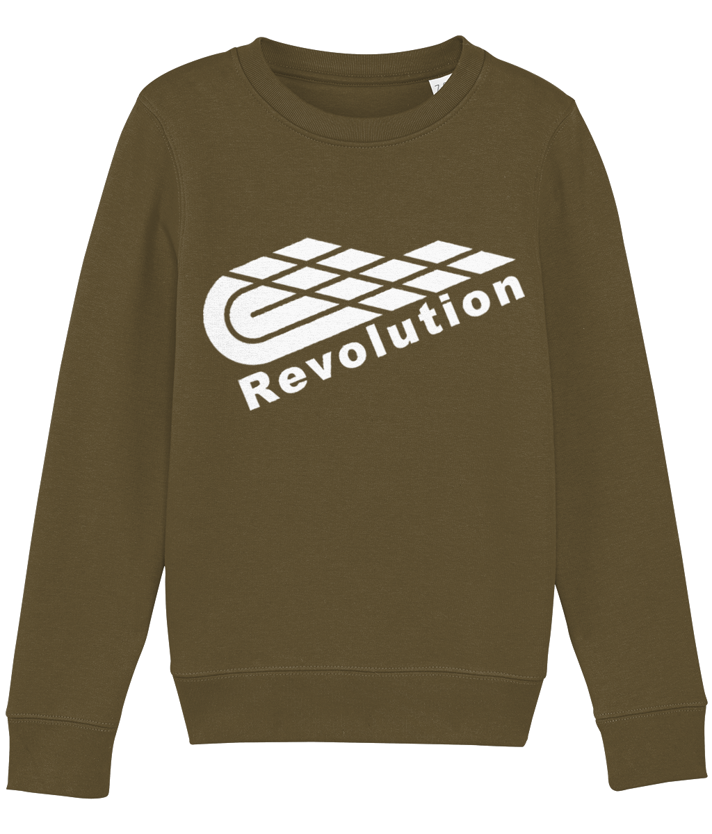 Revolution: Eco Mini Changer Kids Unisex Sweatshirt SX004 L-White Logo: (Other Colour-Variants available)