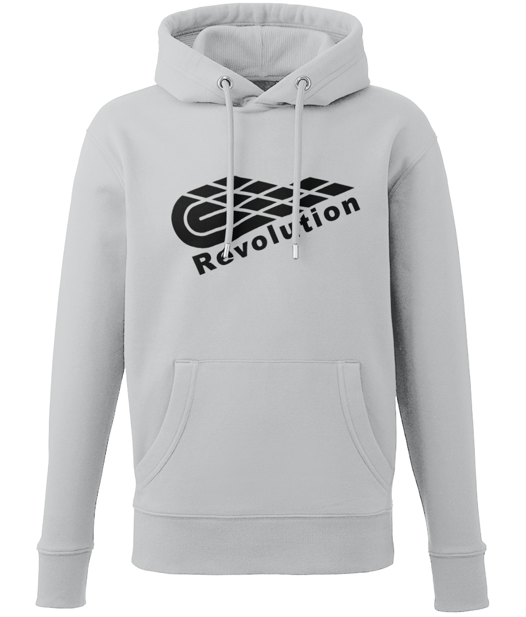 Revolution: Eco Adult Unisex Hoodie AM001 L-Black Logo: (Other Colour-Variants available)
