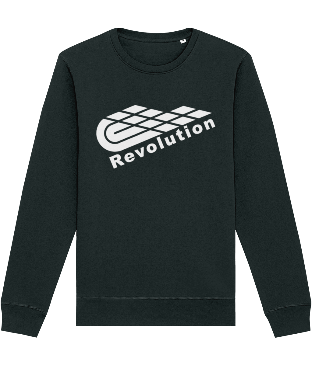 Revolution: Eco Roller Adult Unisex Sweatshirt SX137 L-White Logo: (Other Colour-Variants available)